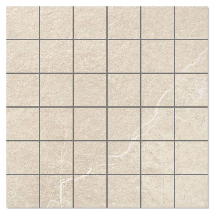 Mosaik Klinker Kinnekulle Beige Matt-Relief 30x30 (5x5) cm-0